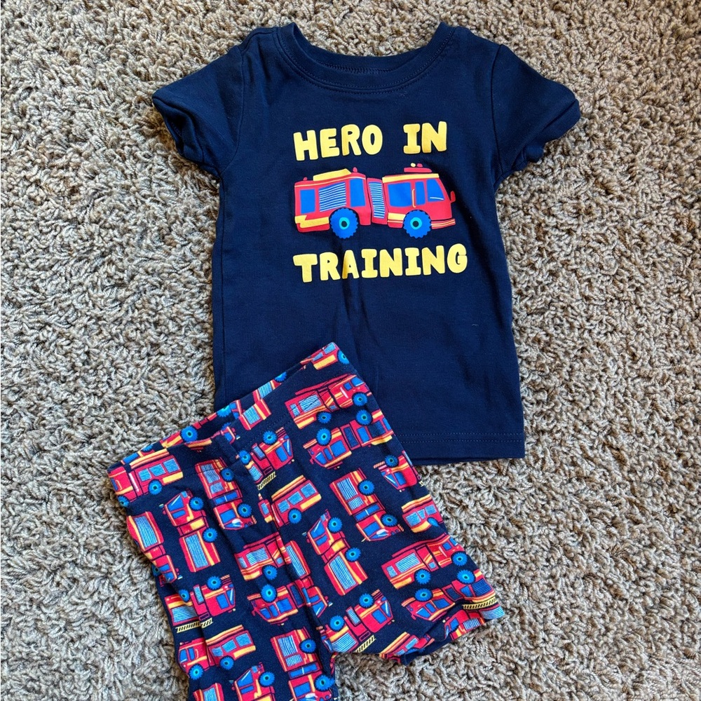 Old Navy Navy Blue 'Hero In Training' Kids Pajama Top
